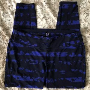 XXL Regular Gap Fit Leggings Black and Blue